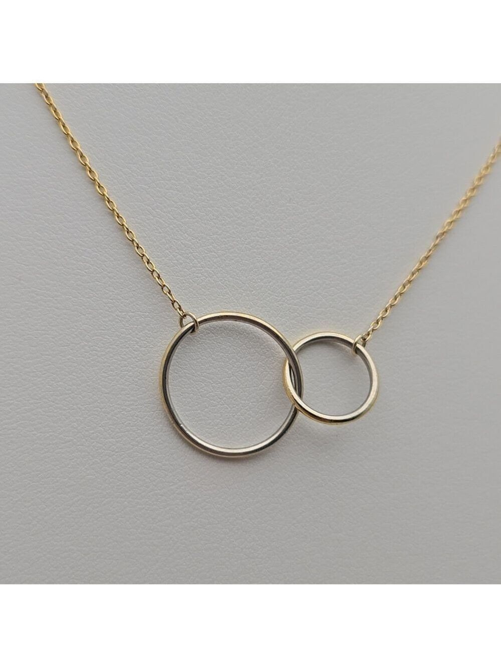 Double Circle Mothers & Daughter Silver 925 Infinity Entwined Dainty
